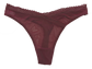 V-Front Mesh Thong with Lace, XS-2X