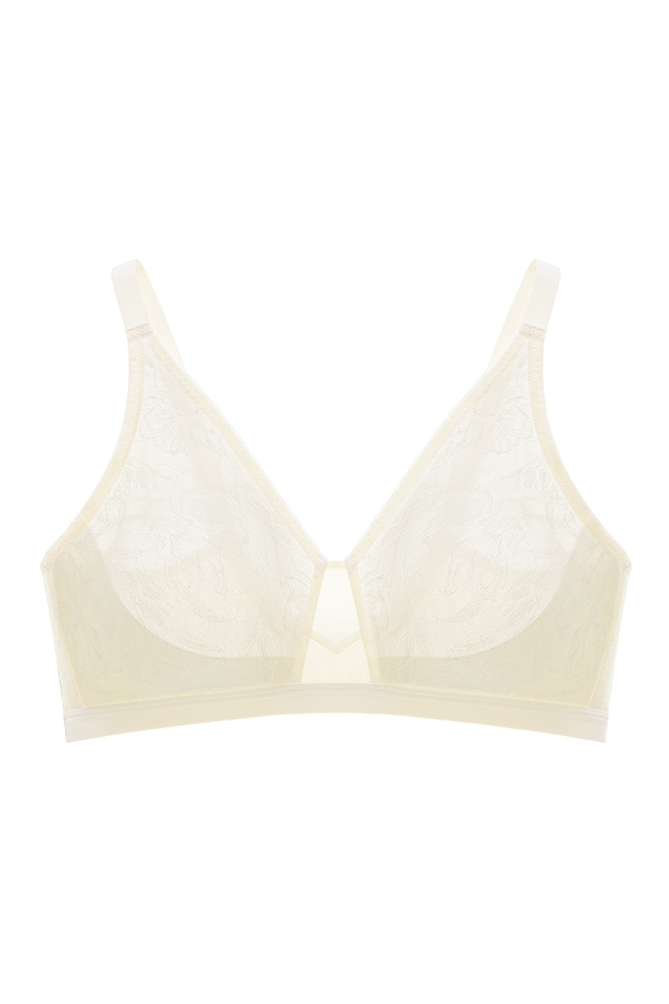 Dandelion Smooth Lace Sheer Plunge Bralette, D/DD Cup