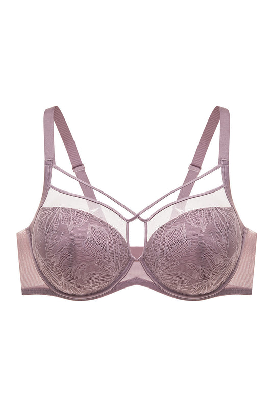 Harper Smooth Lace FlexWire Strappy Soft Cup Bra (Eco), D-H Cup