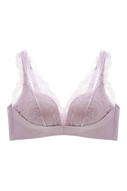 UpLift Wireless Plunge Lace Bra - C-D Cup