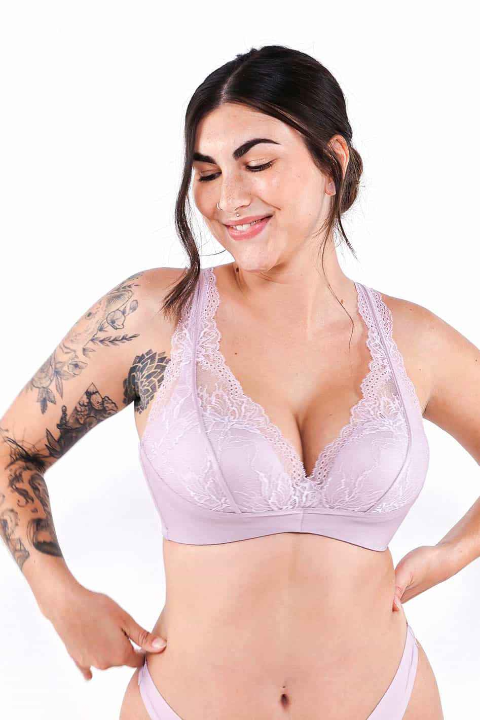 The UpLift Wireless Plunge Lace Bra, C-D Cup