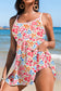 Floral Ricrac Trim Spaghetti Strap Swim Dress