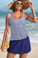 Colorblock Tankini Top and Skort Swim Set