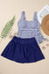 Colorblock Tankini Top and Skort Swim Set