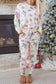 Floral Pullover and Drawstring Lounge Set