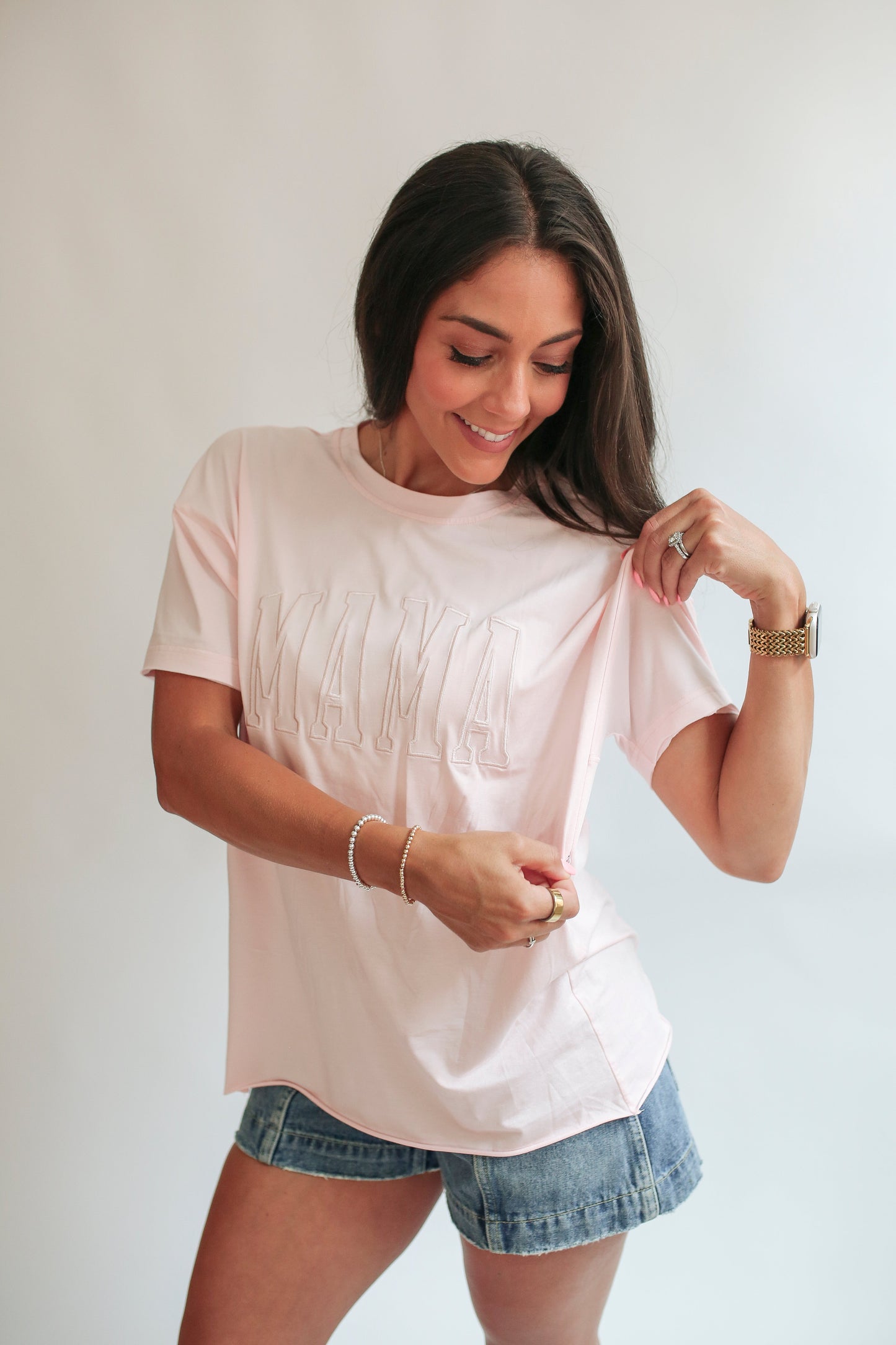 Relaxed Fit Zip Breastfeeding Tee