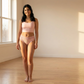 Ditsy Floral and Lace Laser Cut Bikini with Lace Waistband