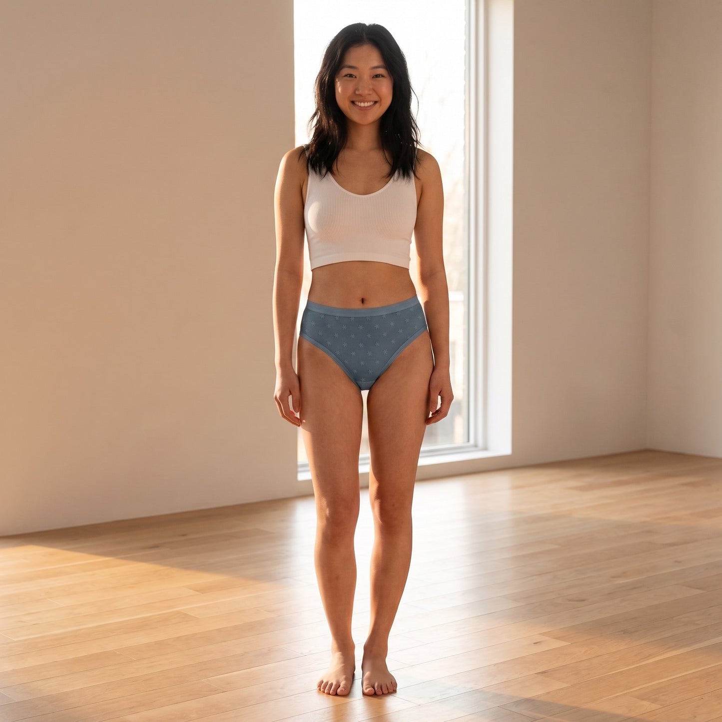 Star Mesh High Leg  Bikini