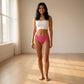 Modal Thong featuring Crossed Lace Trim