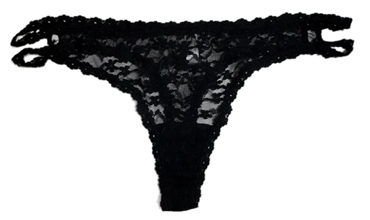 Double Strap Lace Thong, XS-2X