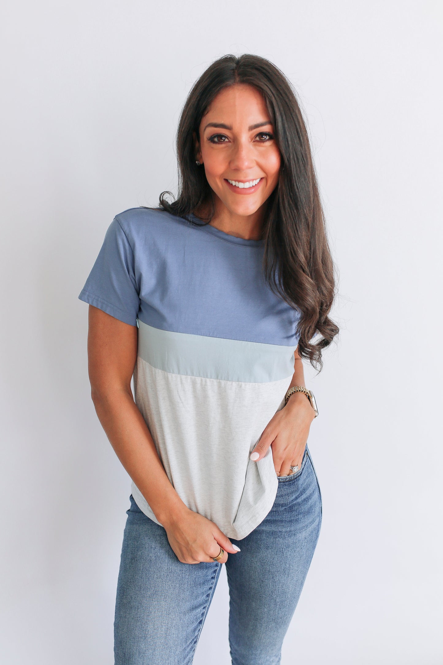 Classic Fit Invisible Zip Breastfeeding Tee