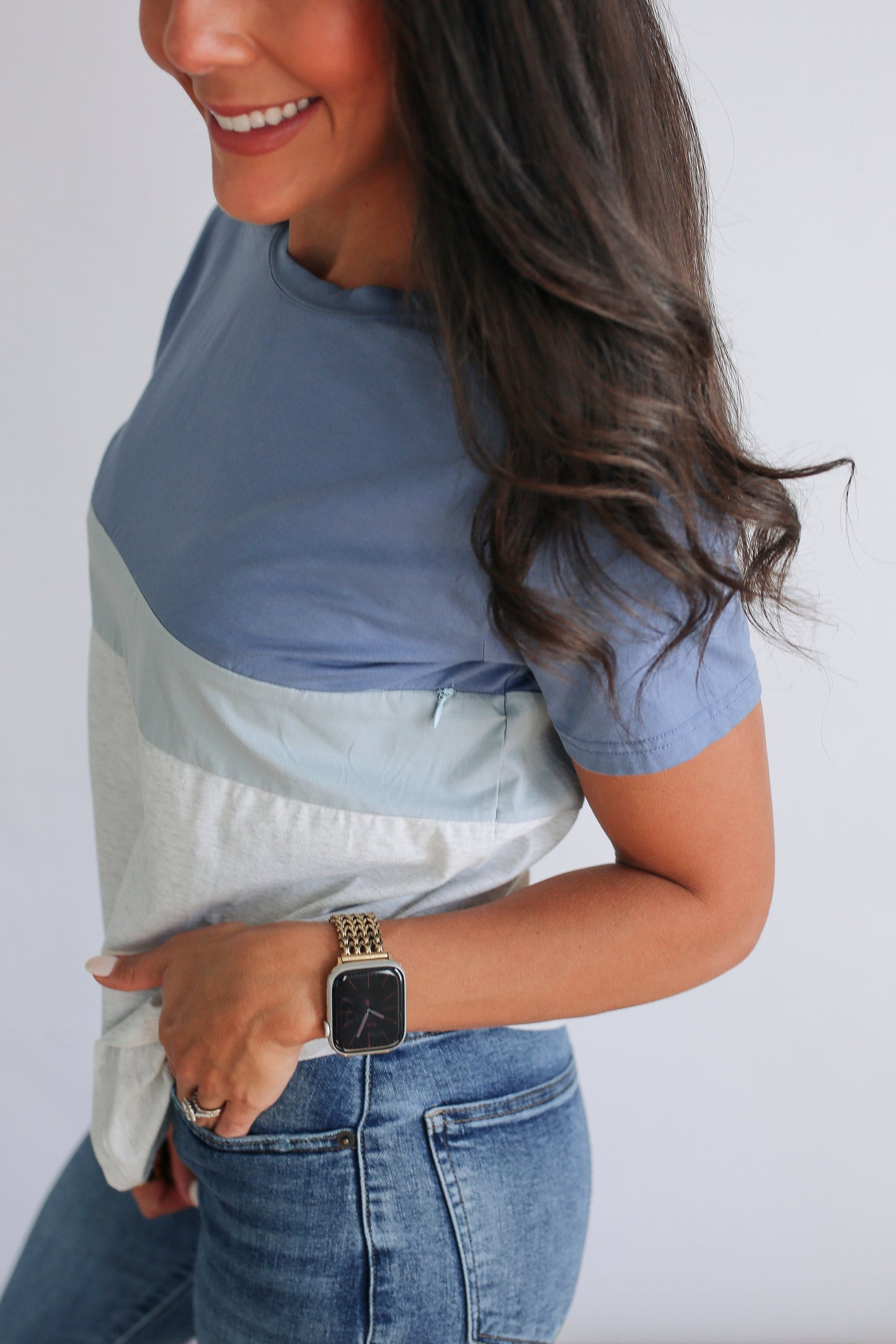 Classic Fit Invisible Zip Breastfeeding Tee