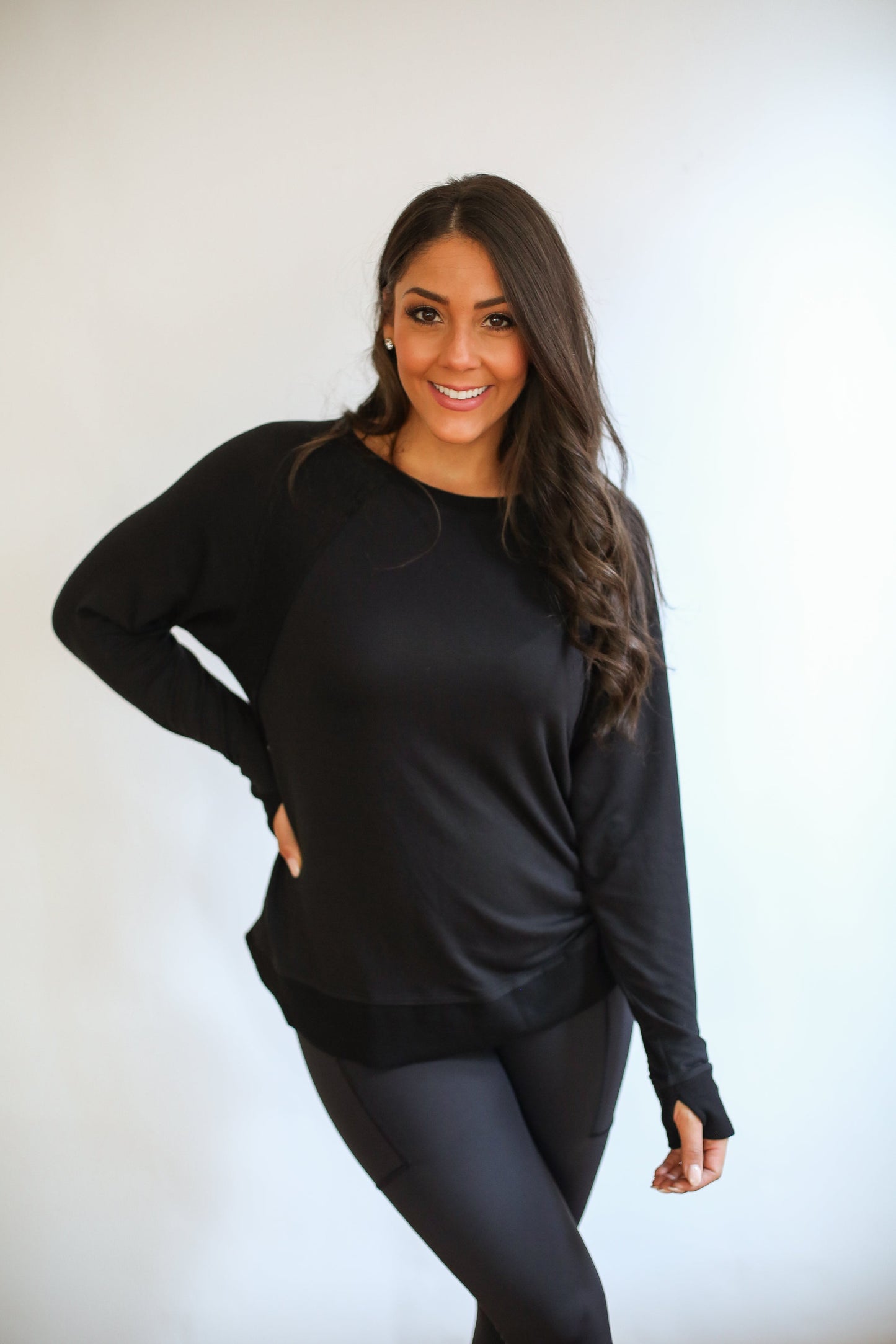 FINAL SALE - Free Flowing Long Sleeve Nursing Top