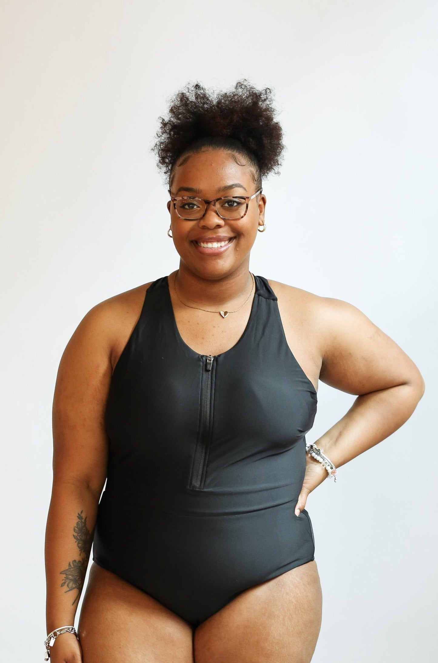 One Piece Zip Up Breastfeeding Swimsuit