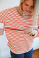Oversized Fit Freestyle Stripe Breastfeeding Sweatshirt