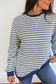 Oversized Fit Freestyle Stripe Breastfeeding Sweatshirt