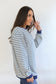 Oversized Fit Freestyle Stripe Breastfeeding Sweatshirt