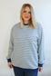 Oversized Fit Freestyle Stripe Breastfeeding Sweatshirt