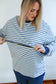 Oversized Fit Freestyle Stripe Breastfeeding Sweatshirt