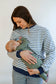 Oversized Fit Freestyle Stripe Breastfeeding Sweatshirt