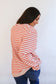Oversized Fit Freestyle Stripe Breastfeeding Sweatshirt