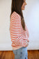 Oversized Fit Freestyle Stripe Breastfeeding Sweatshirt