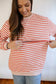 Oversized Fit Freestyle Stripe Breastfeeding Sweatshirt