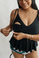 Tie Shoulder Breastfeeding Peplum Tankini Swimsuit Top