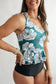 Tie Shoulder Breastfeeding Peplum Tankini Swimsuit Top