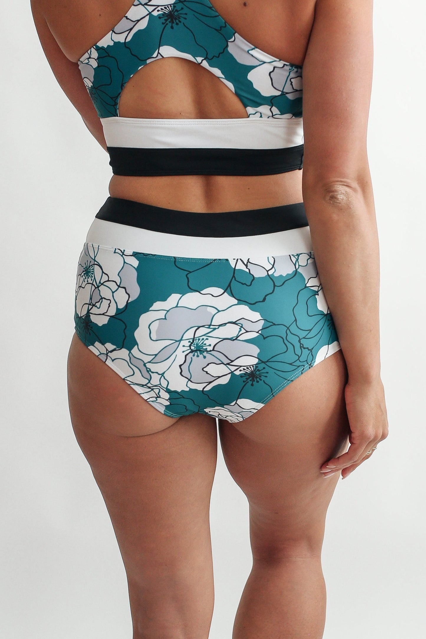 Moderate Coverage High Waist Bikini Bottoms