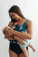 Tie Shoulder Breastfeeding Peplum Tankini Swimsuit Top