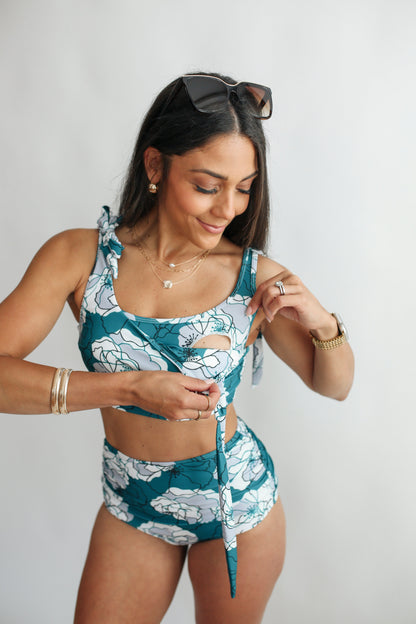 Tie Shoulder Breastfeeding Swimsuit Top