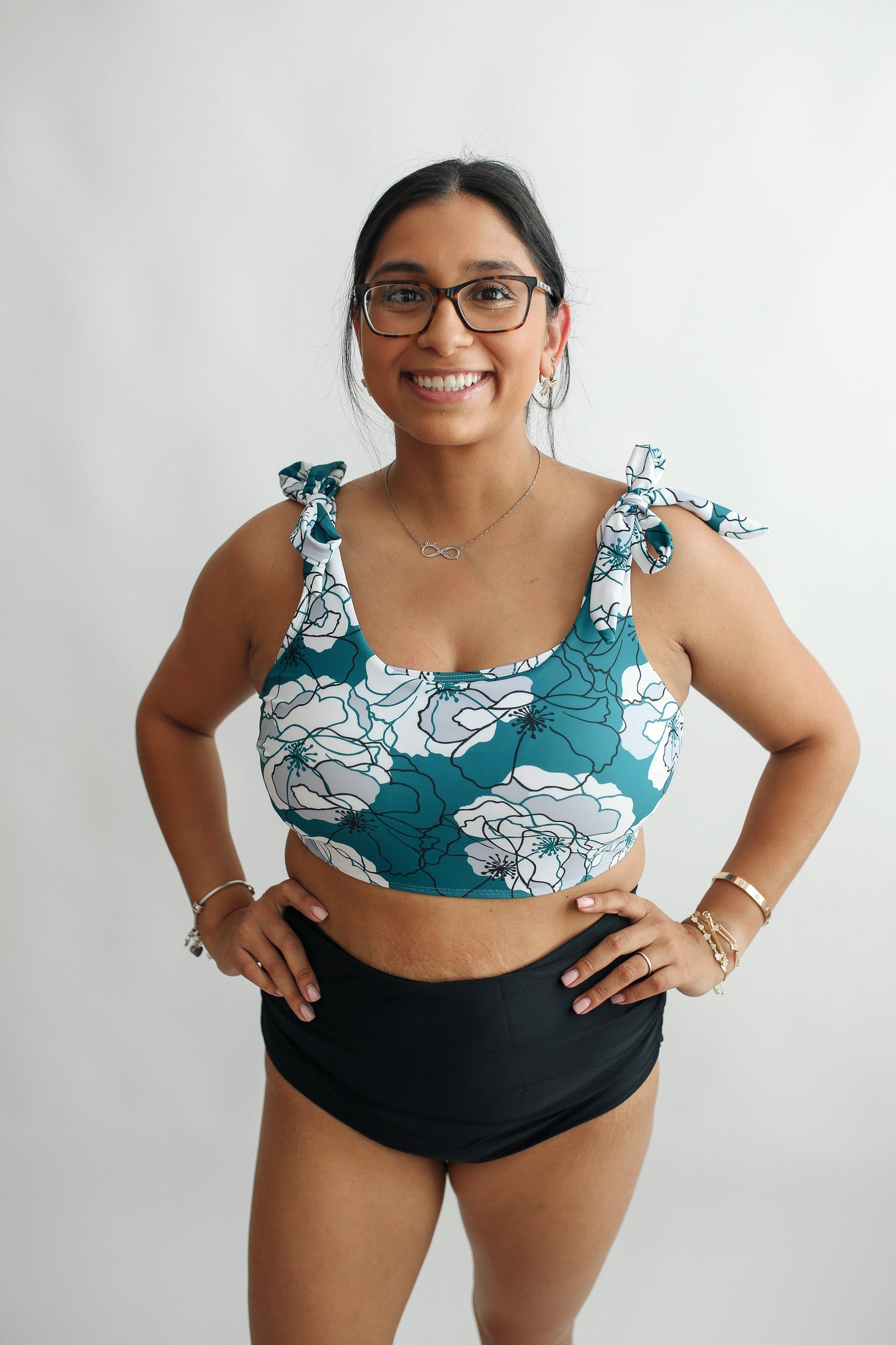 Tie Shoulder Breastfeeding Bikini Swimsuit Top