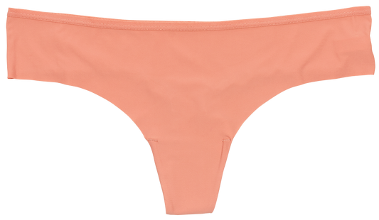 Pink Laser Cut Thong with Mesh Back
