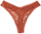 High Leg Daisy Lace Thong with Picot Trim