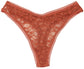 High Leg Daisy Lace Thong with Picot Trim