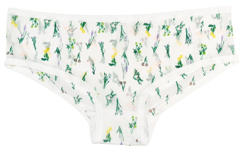 Flirty White Mesh Hipster – Comfy Fit XS–2X