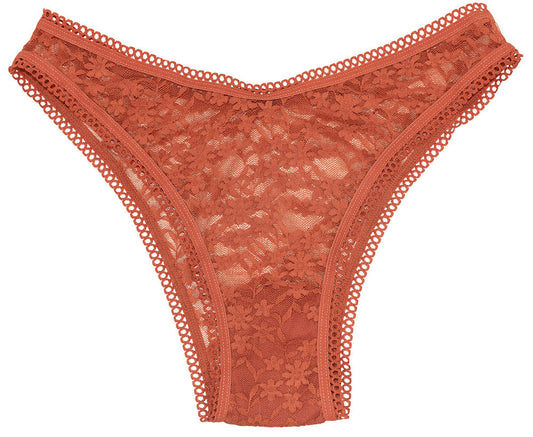 High Leg Daisy Lace Cheeky with Picot Trim