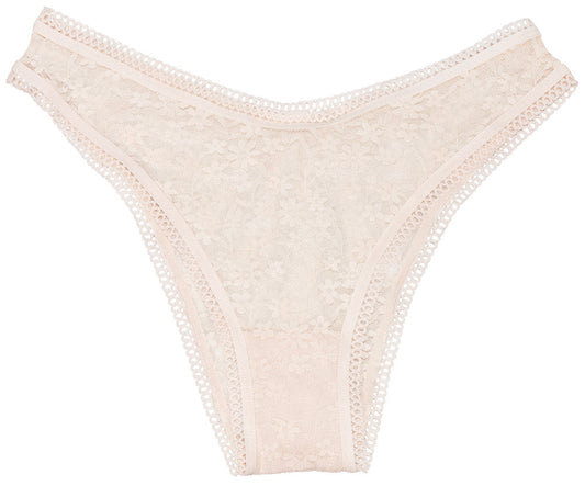 High Leg Daisy Lace Cheeky with Picot Trim