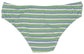 Blue and Green Striped Modal Bikini with Ruching