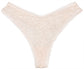 High Leg Daisy Lace Thong with Picot Trim