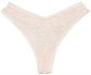 High Leg Daisy Lace Thong with Picot Trim